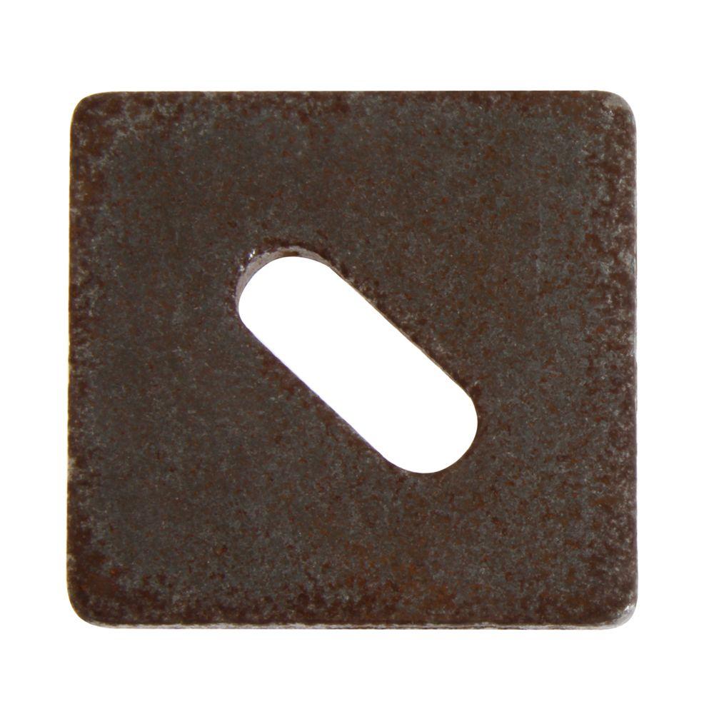 GripRite 3 in. x 3 in. x 1/4 in. x 5/8 in. HDG Slotted Square Washer