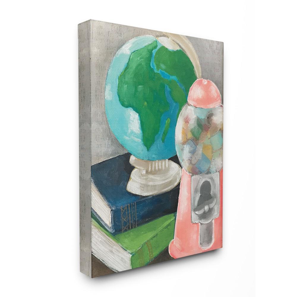 The Stupell Home Decor Collection 30 In X 40 In Watercolor Nostalgic Still Life Globe And Gumball Machine Canvas Wall Art By Cindy Willingham Ccp 351 Cn 30x40 The Home Depot