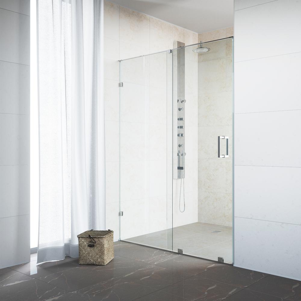VIGO Ryland 62 in. x 71.5 in. SemiFramed Sliding Shower Door in Chrome