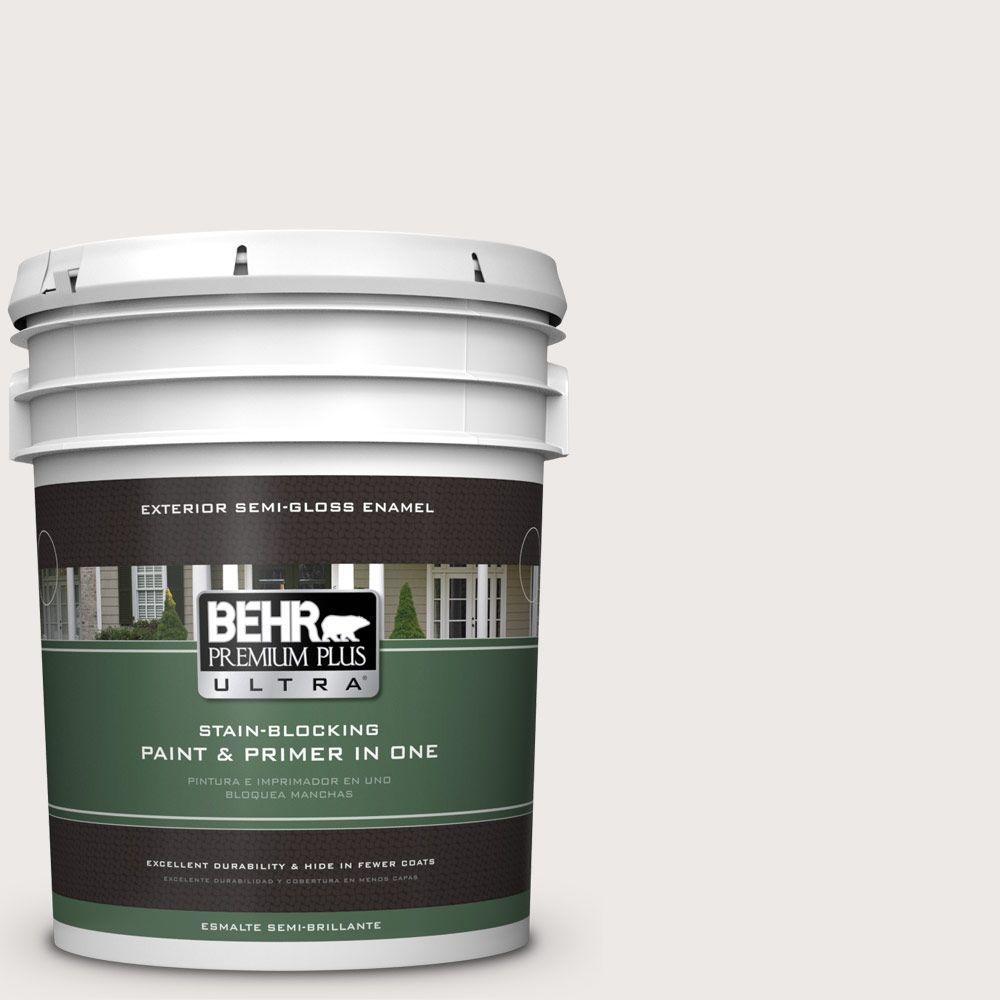 BEHR Premium Plus Ultra 5 gal. 750A1 Chalk Color SemiGloss Enamel