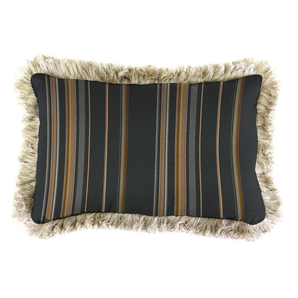 Jordan Manufacturing Sunbrella 19 in. x 12 in. Stanton Greystone Lumbar