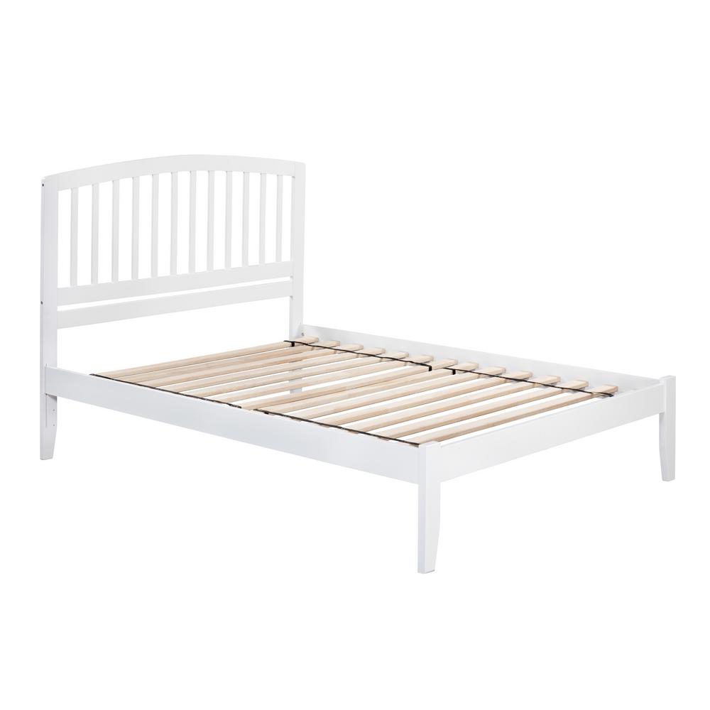 Atlantic Furniture Richmond White Queen Platform Bed With Flat Panel Foot Board And 2 Urban Bed Drawers Ar8842112 The Home Depot