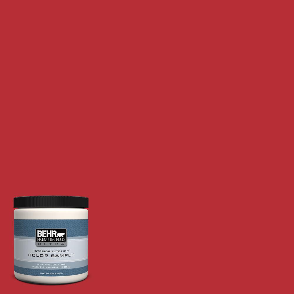 Behr Premium Plus Ultra 8 Oz S G 170 Licorice Stick Satin Enamel Interior Exterior Paint And Primer In One Sample