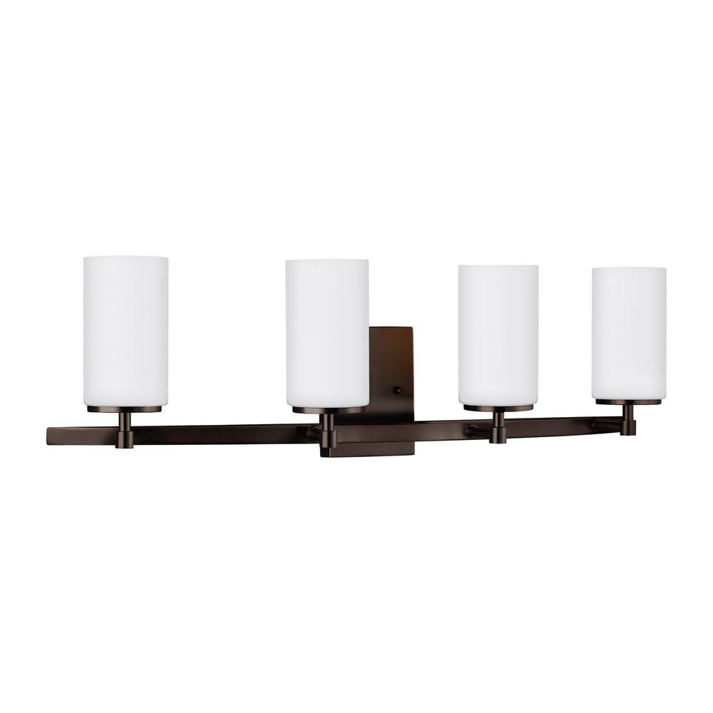 Sea Gull Lighting Alturas 30 5 In 4 Light Brushed Oil Rubbed Bronze Vanity Sea Gull Lighting Alturas 30 5 In 4 Light Brushed Oil Rubbed Bronze Vanity