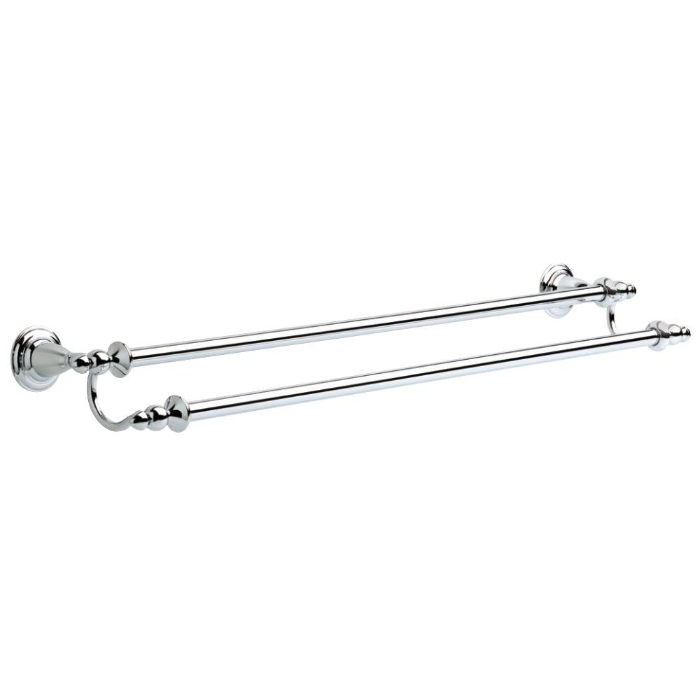 Delta Victorian 24 In Double Towel Bar In Chrome 75224 The Home Depot   Chrome Delta Towel Bars 75224 64 1000 