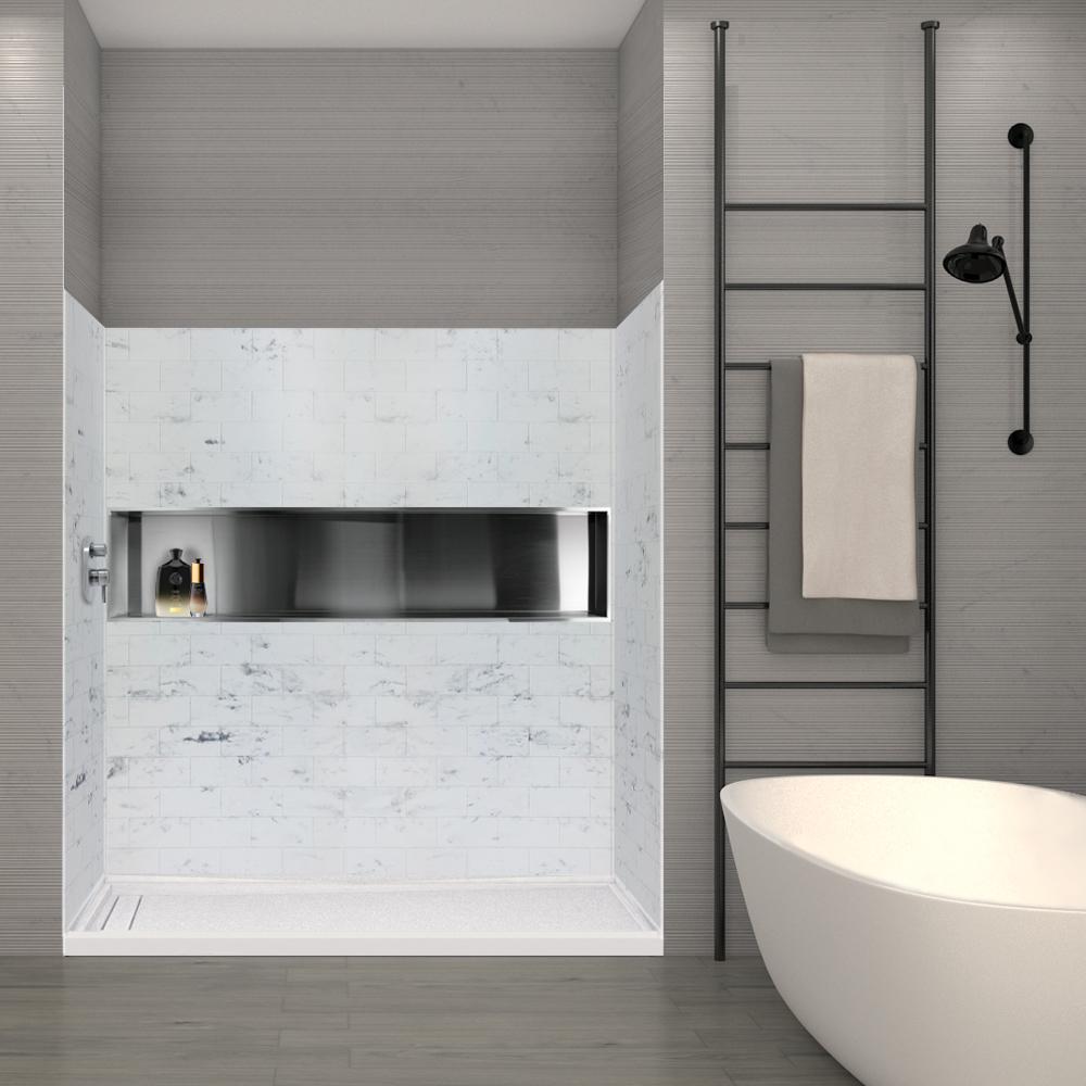 Transolid SaraMar 36 in. x 60 in. x 72 in. 3Piece Easy Up Adhesive