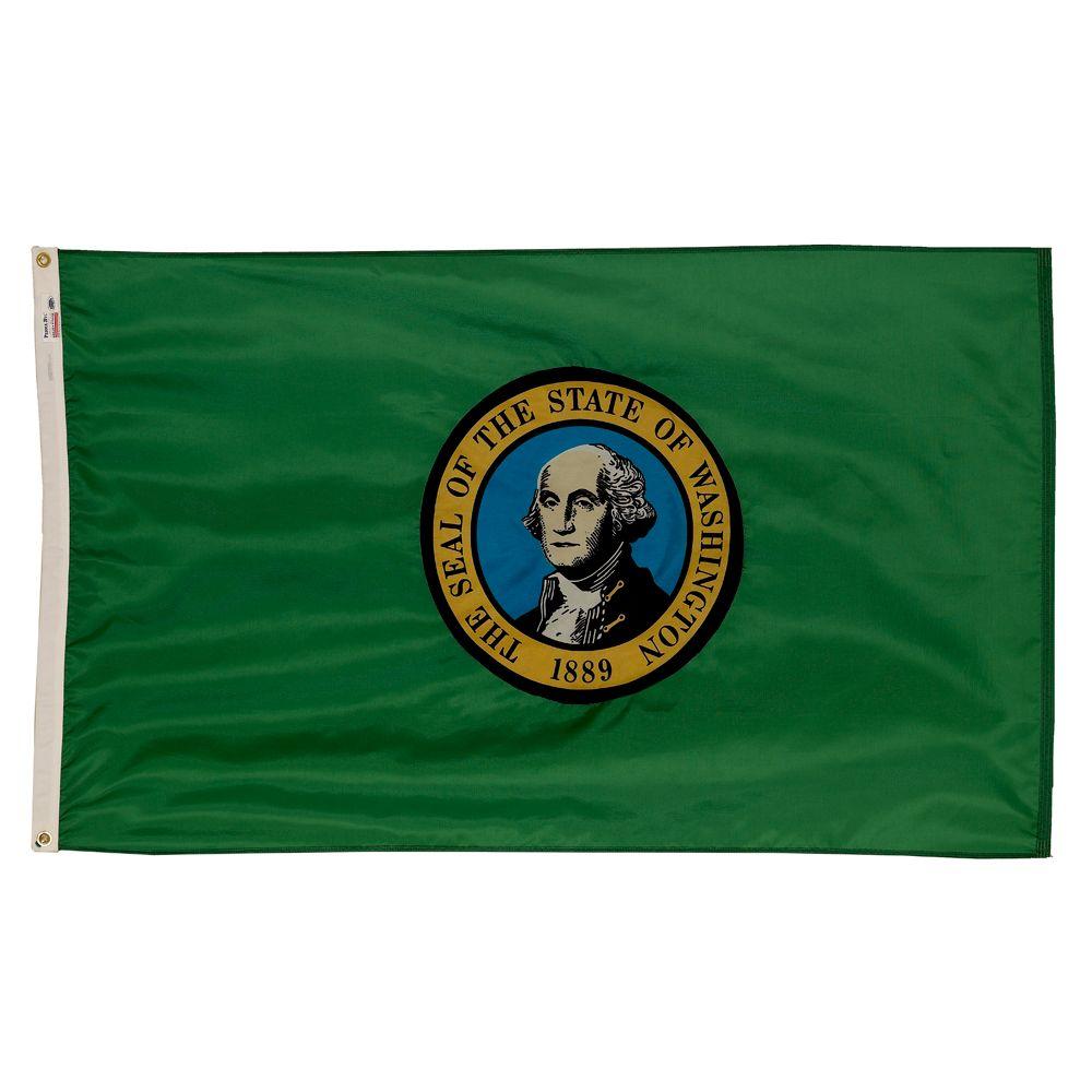 Valley Forge Flag 3 Ft X 5 Ft Nylon Washington State Flag Wa3