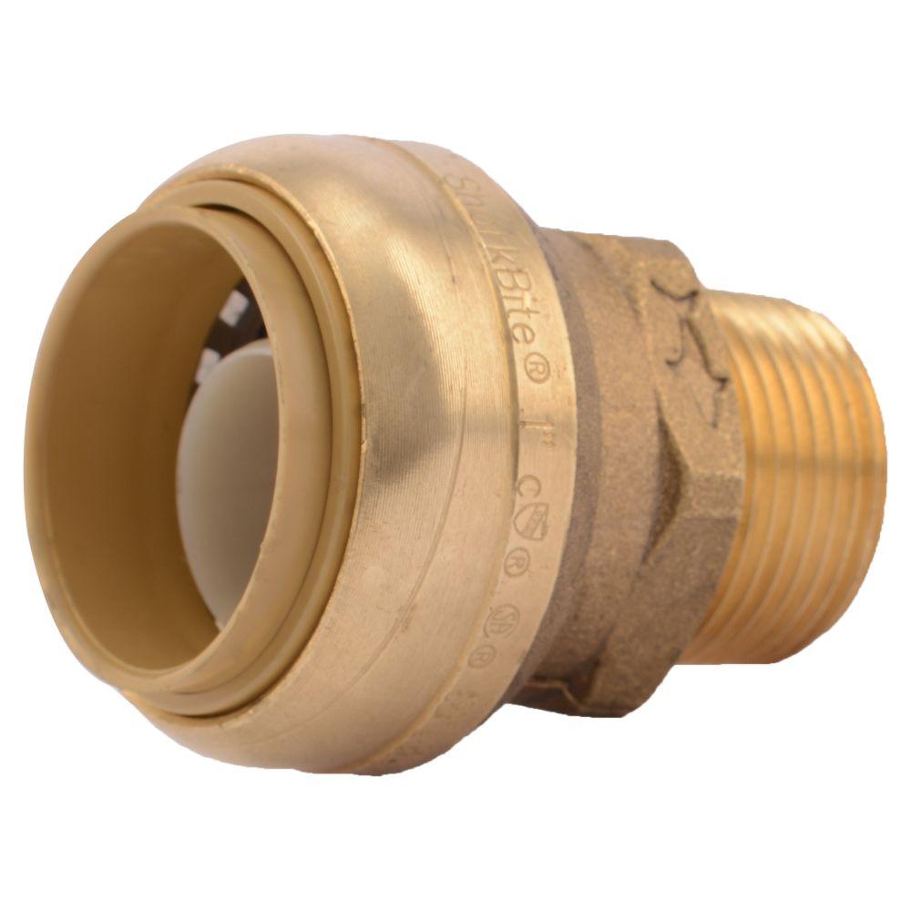 Sharkbite 1 In Push To Connect X 3 4 In Mip Brass Adapter Fitting