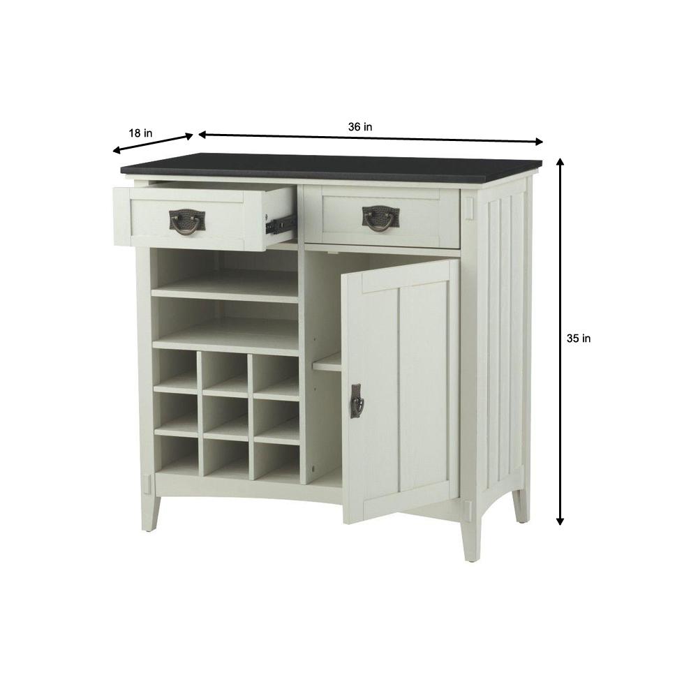 Home Decorators Collection White Wood Bar Cabinet With Wine