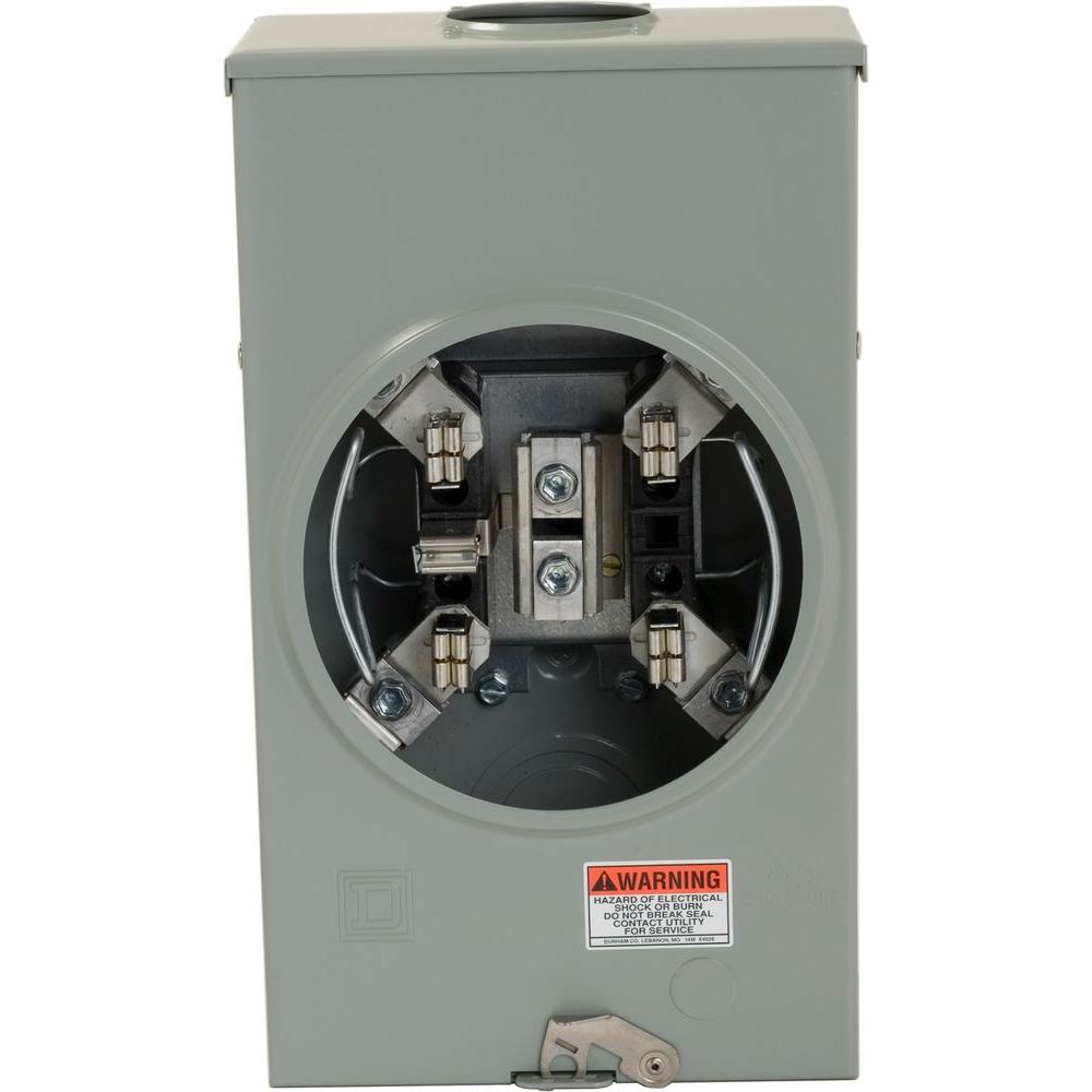 Square D 200 Amp Ringless-Horn Bypass Overhead Meter Socket-1003879A