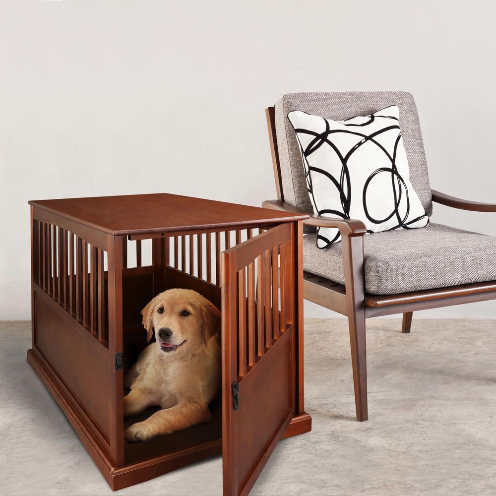 casual home pet crate end table