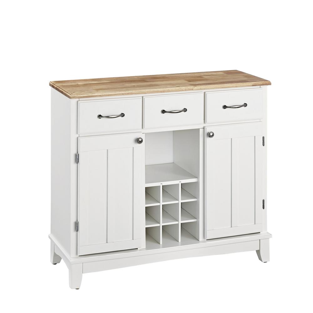 White And Natural Buffet With Wine Storage