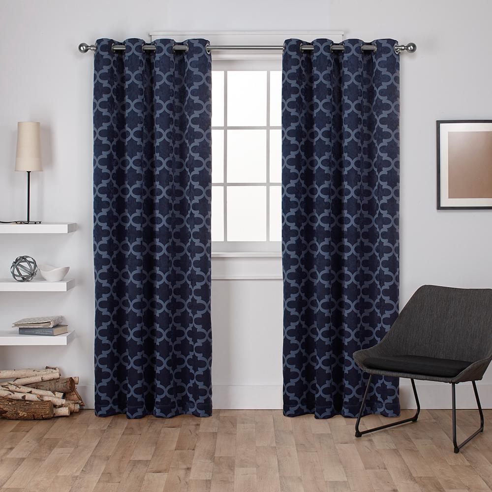 Cartago 54 In W X 84 In L Woven Blackout Grommet Top Curtain