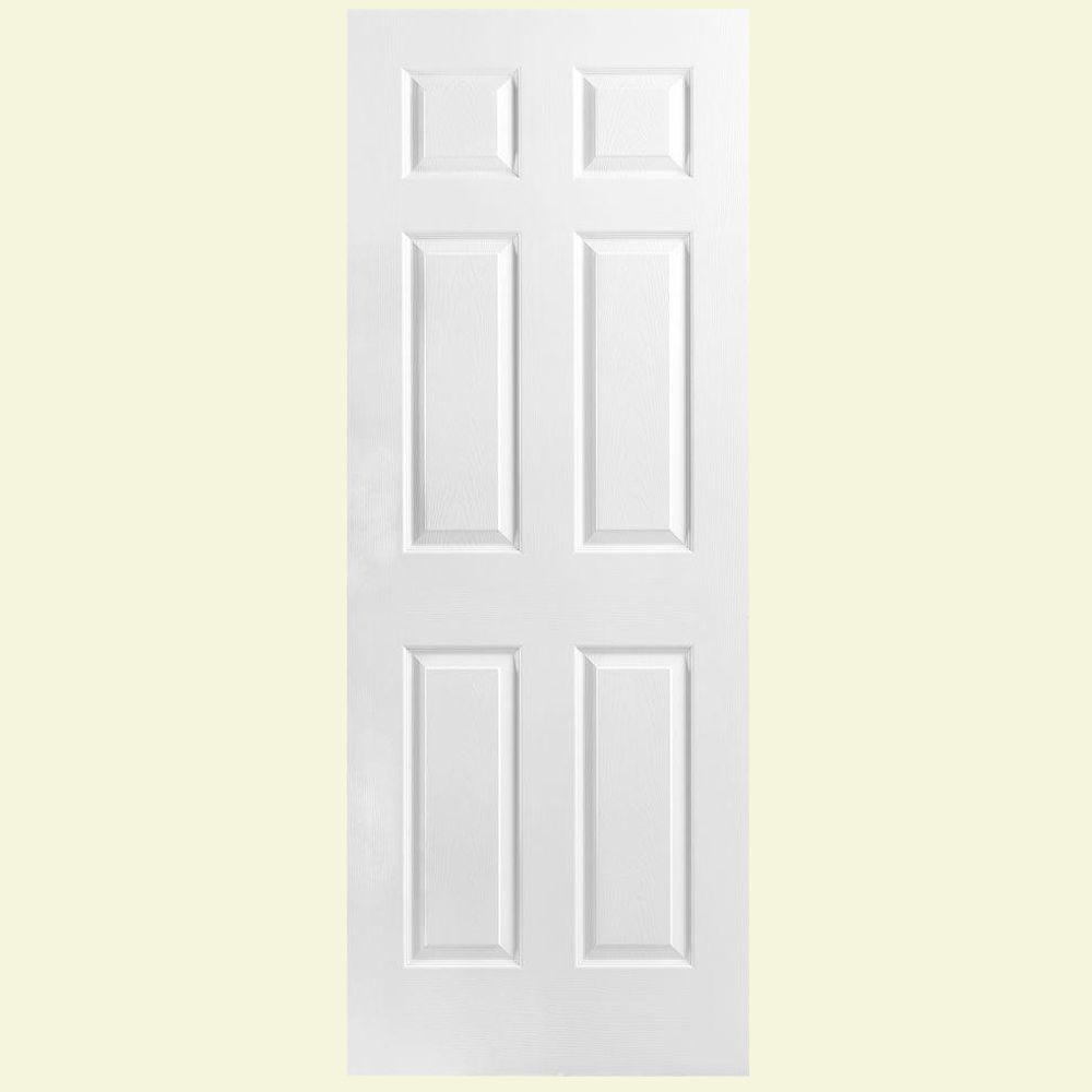 Masonite 36 in. x 78 in. Textured 6-Panel Hollow Core Primed Composite