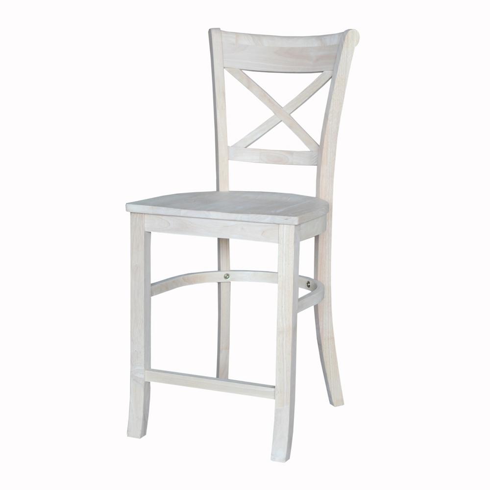International Concepts Charlotte 24 In Unfinished Wood Bar Stool S Charlotte 24 In Unfinished Wood Bar Stool