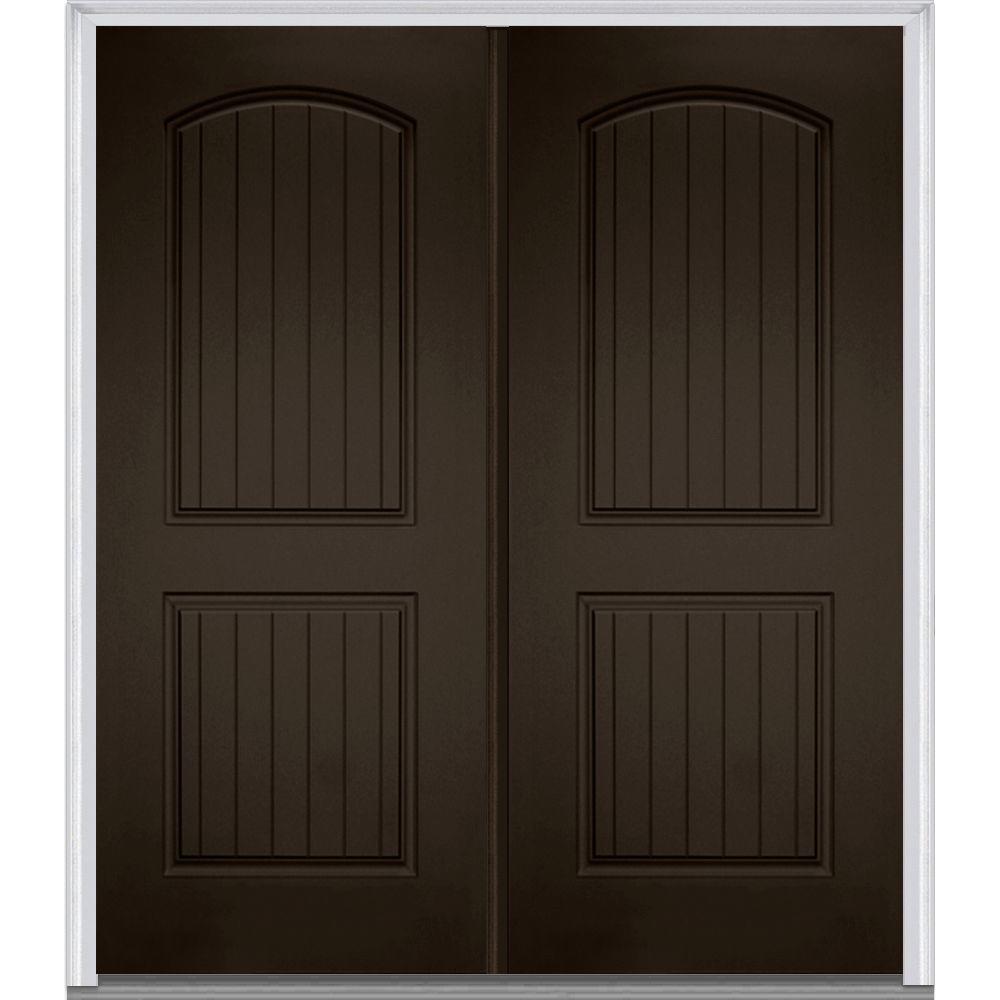 MMI Door 72 in. x 80 in. Classic Left-Hand Inswing 2-Panel Planked ...