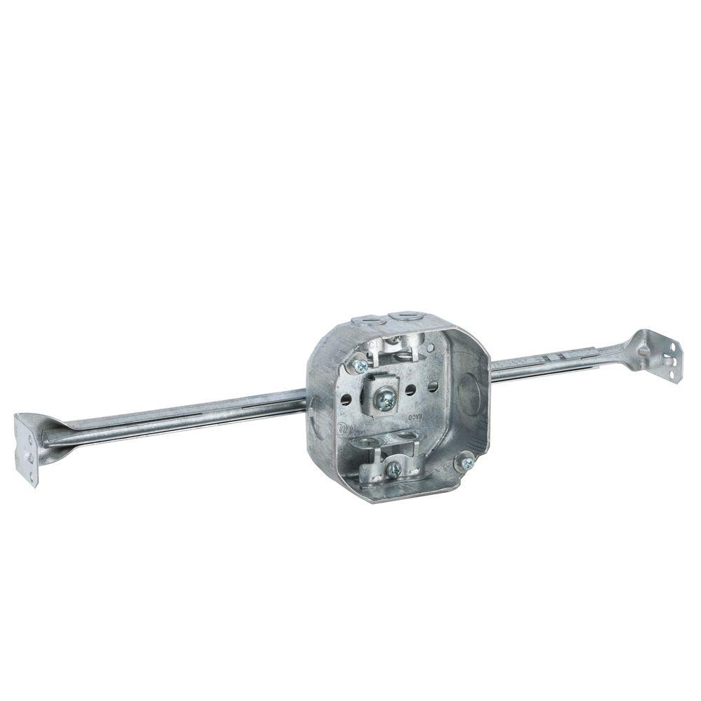 RACO 4 in. Octagon Box, 11/2 in. Deep with Armored Cable/Metal Clad