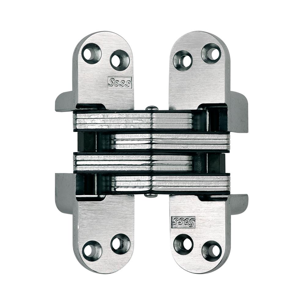 SOSS 1-1/8 inch x 4-5/8 inch Satin Chrome Invisible Hinge by SOSS