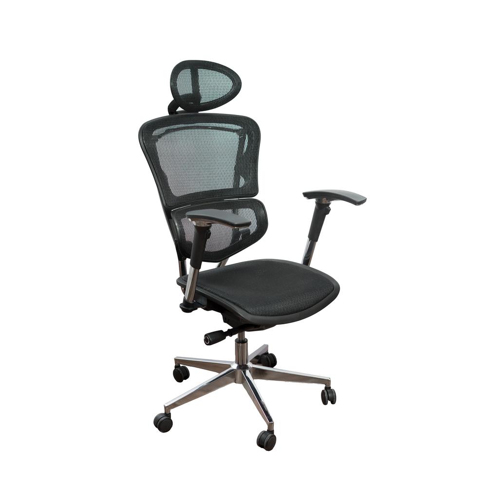 ErgoMax Ergonomic Black Adjustable Executive Office Swivel Chair with