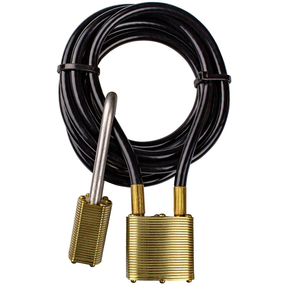 Commando Lock 8 ft. Cooler Cable with 2 MilitaryGrade Brass Laminated