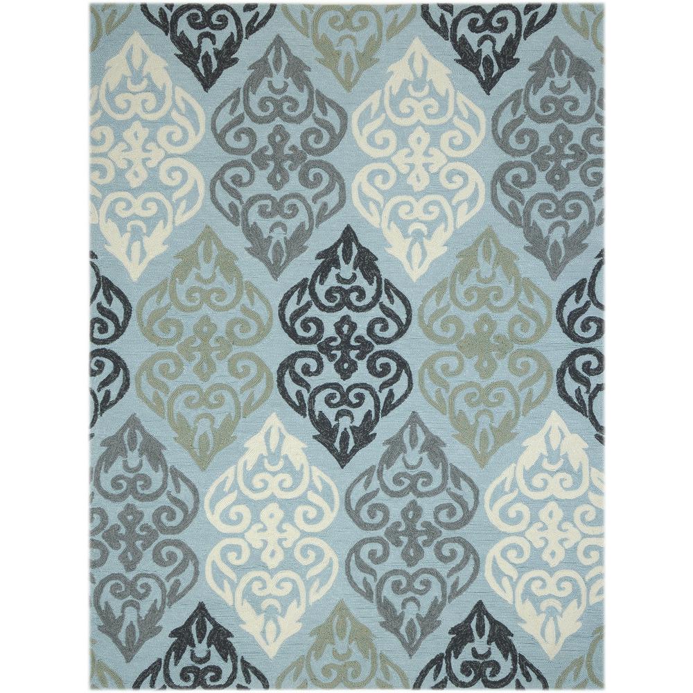 Amer Rugs Pizazz Aqua Gray 8 Ft X 11 Rectangle Area Rug