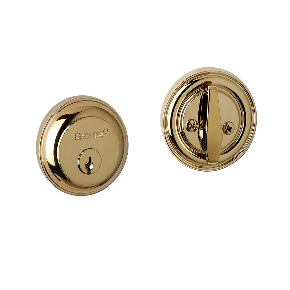 Delaney Solid Zinc Lifetime Polished Brass Single Cylinder