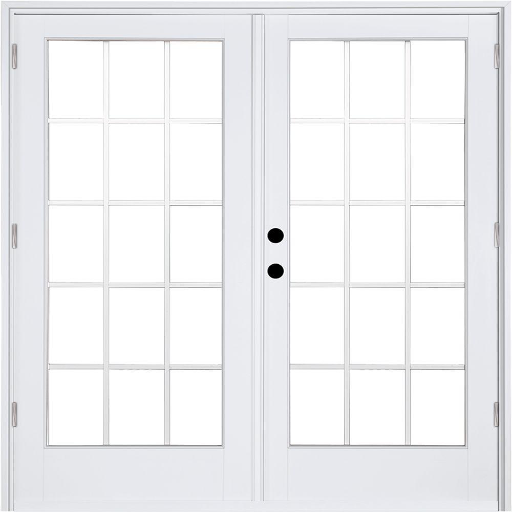 MP Doors 60 in. x 80 in. Fiberglass Smooth White Right-Hand Outswing ...