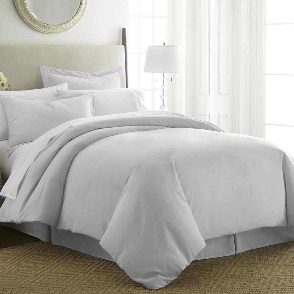 Becky Cameron Performance Light Gray Twin 3 Piece Duvet Cover Set