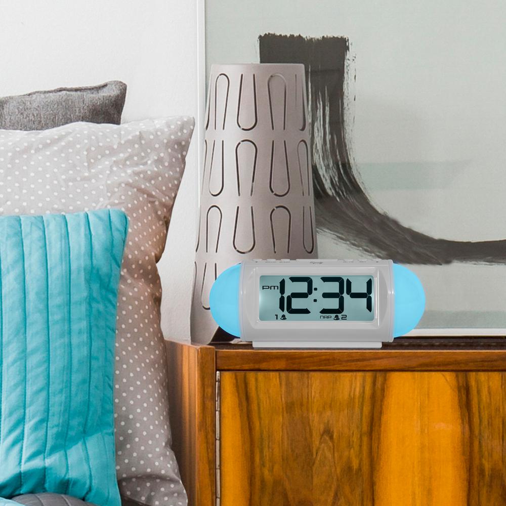 Equity by La Crosse Mood Light 7.25 in. LED Alarm Table Clock with