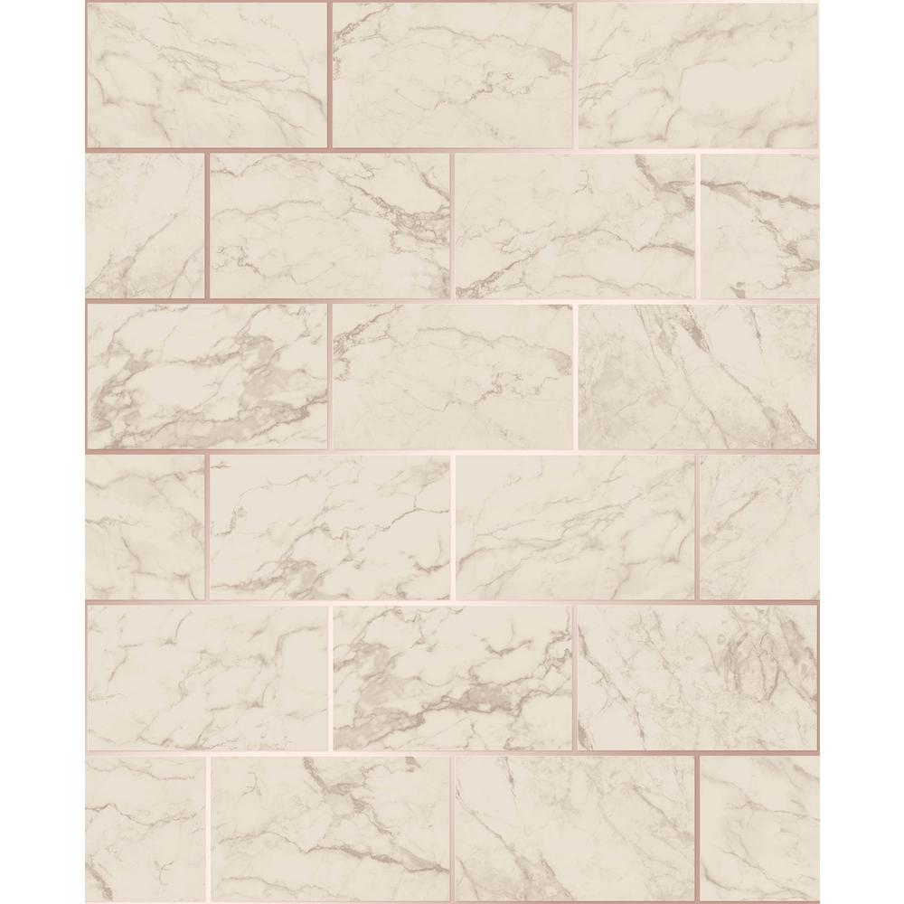Crown Mirren Beige Marble Subway Tile Wallpaper M1510 The Crown Mirren Beige Marble Subway Tile Wallpaper M1510 The