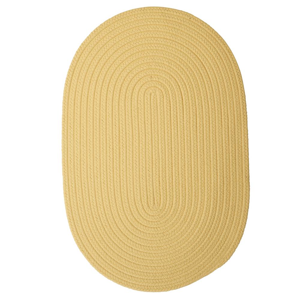 Home Decorators Collection Yellow Area Rugs The Depot Trends Soft Yellow 4 Ft X 6 Braided Oval Area Rug