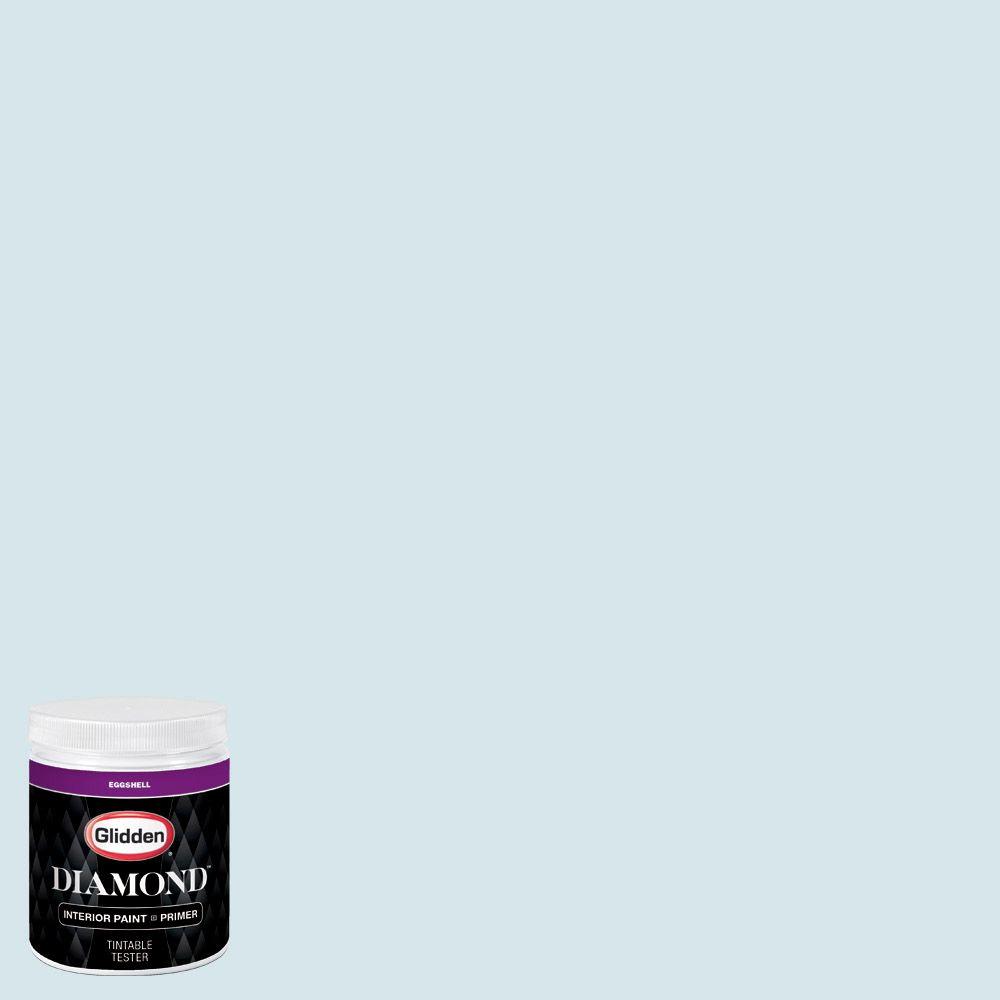 Glidden Diamond 8 oz. HDGB30 Snow Shadow Blue Eggshell Interior Paint with Primer Tester