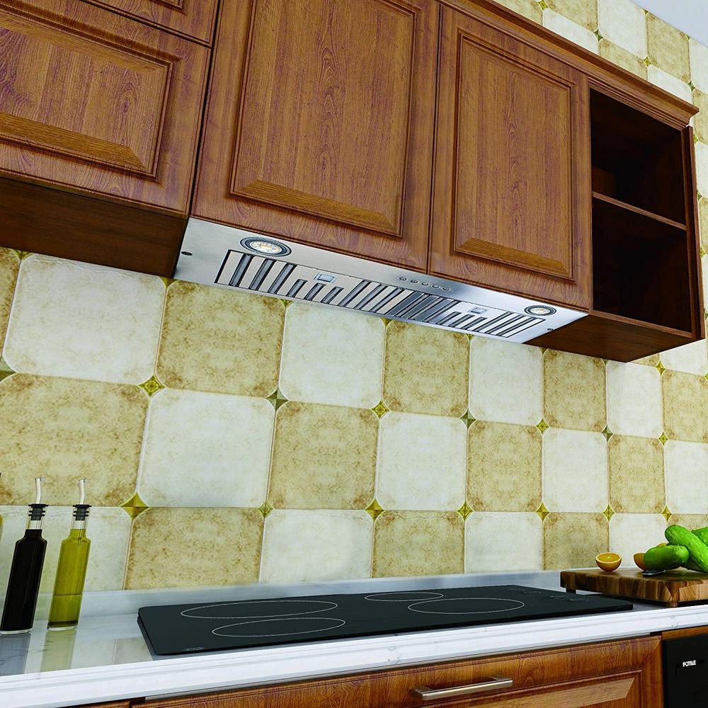 Home Beyond 36 in. 600 CFM Wall Mounted Range Hood With Light in