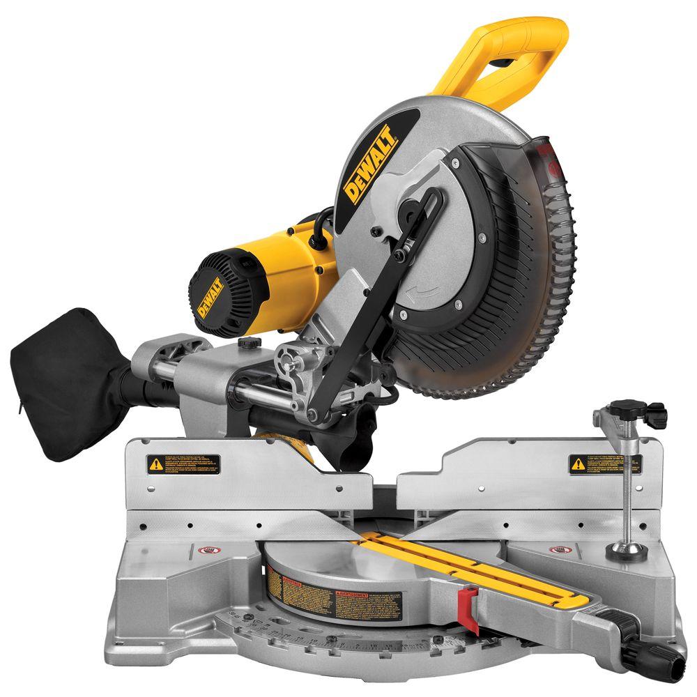 DEWALT 15 Amp 12 in. Double Bevel Sliding Compound Miter Saw ...