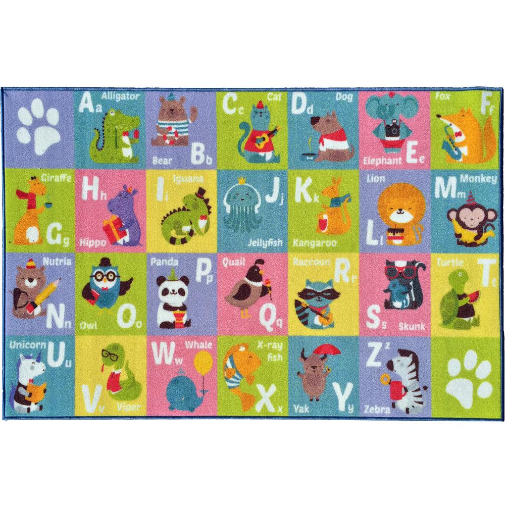 Kc Cubs Multi Color Kids Children Bedroom And Playroom Abc Alphabet Kc Cubs Multi Color Kids Children Bedroom And Playroom Abc Alphabet Animal Educational Learning 3