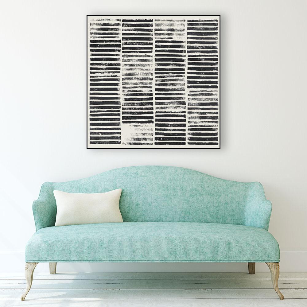 30 In X 30 In Stripe Block Prints I By Grace Popp Framed Wall