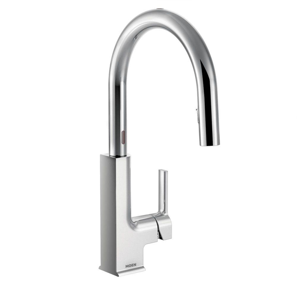 MOEN STo Single-Handle Touchless Pull-Down Sprayer Kitchen Faucet with MotionSense and Power Clean in Chrome