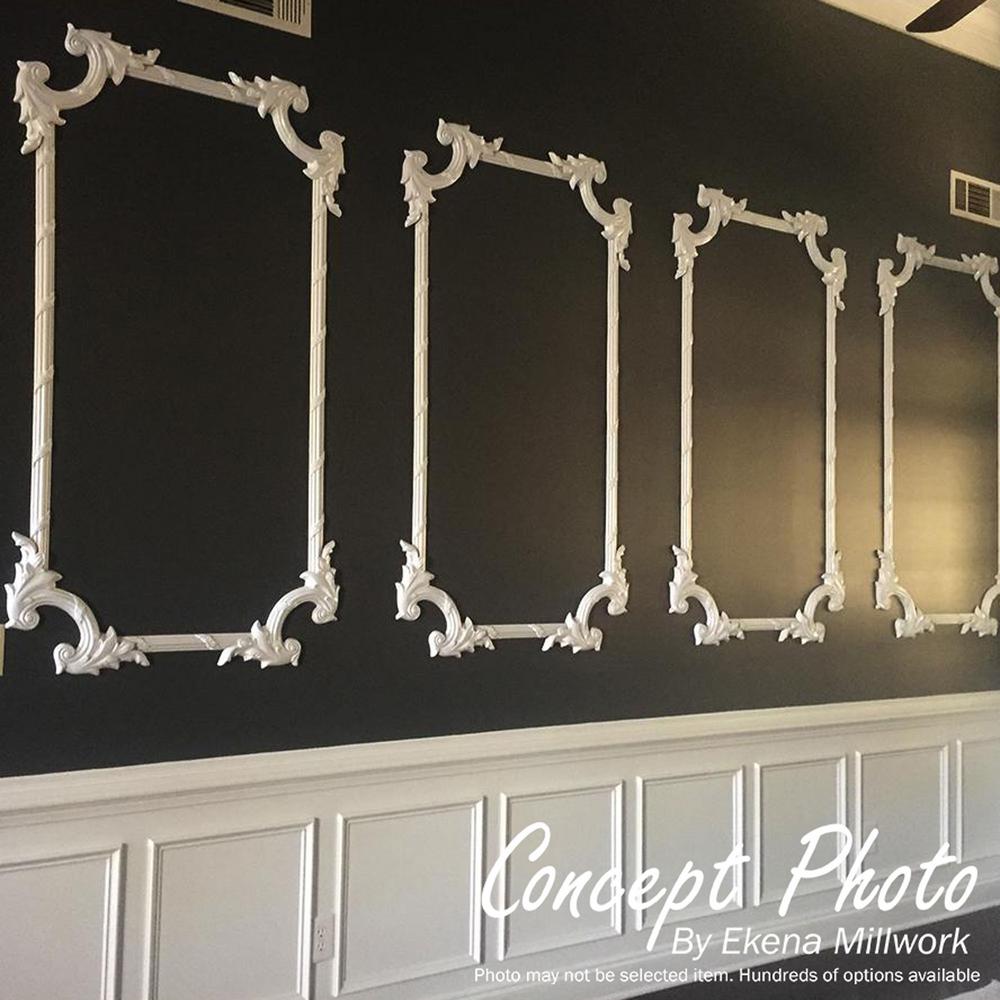 9 1//2W x 9 1//2H x 1P Ekena Millwork Dublin PML09X09DU-CASE-4 Panel Moulding Corner Factory Primed 4 Piece 4-Pack