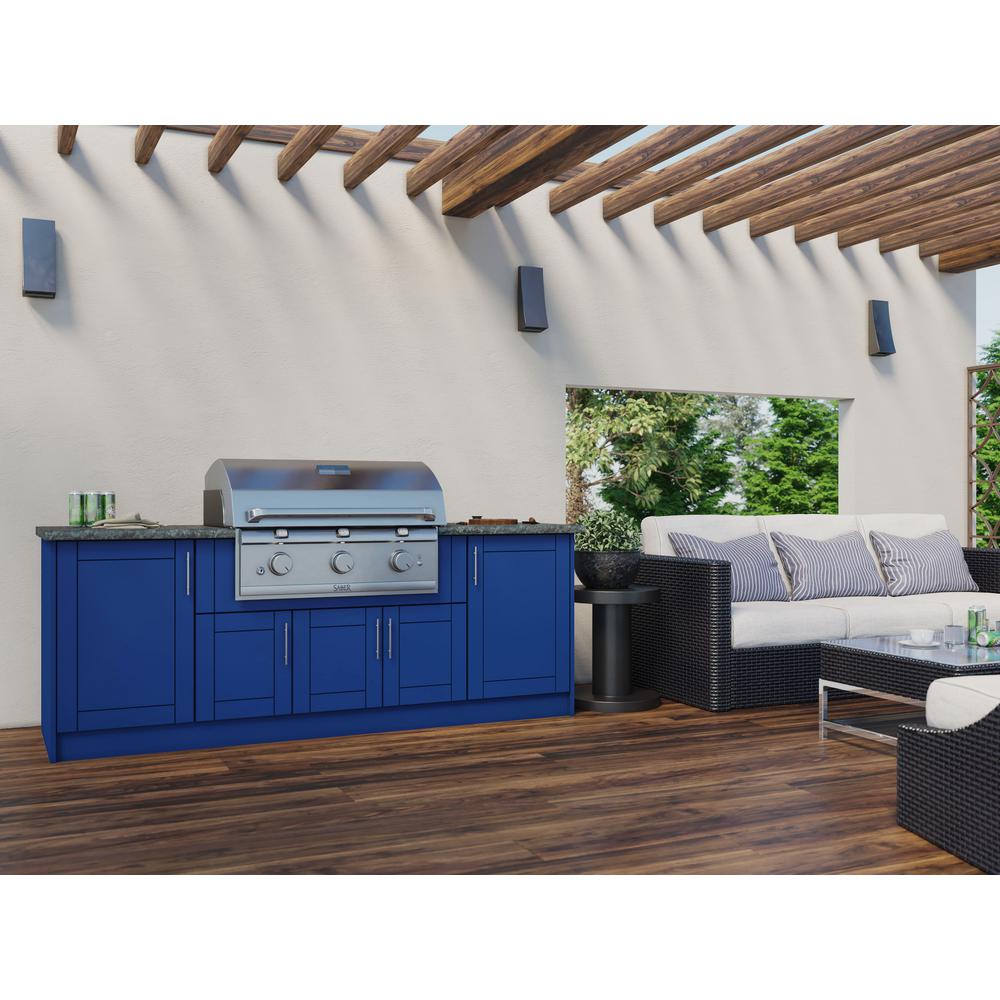 WeatherStrong Sanibel Reef Blue 12Piece 91.25 in. x 34.5 in. x 28 in