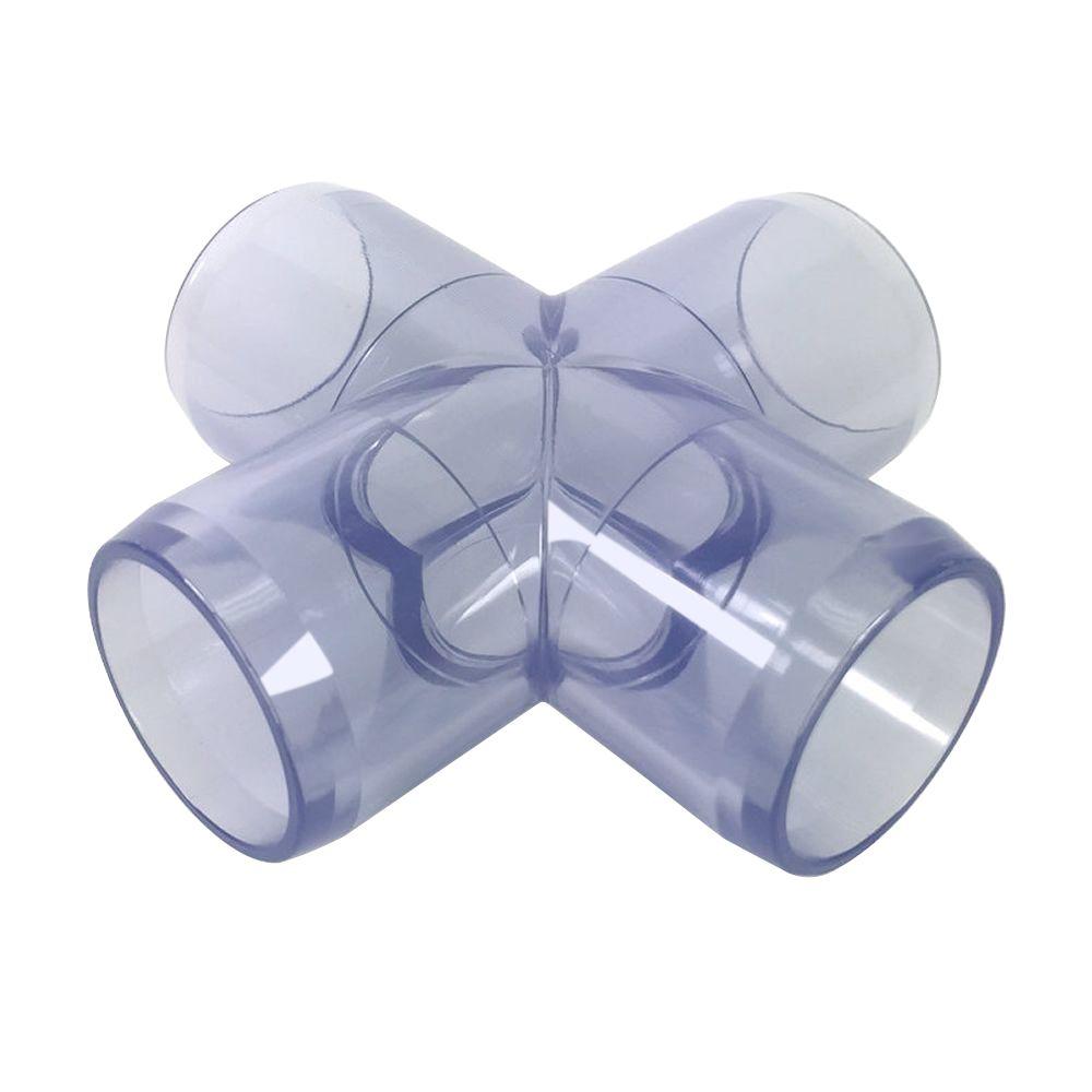 Formufit 1/2 in. Furniture Grade PVC Cross in ClearF012CRXUV The