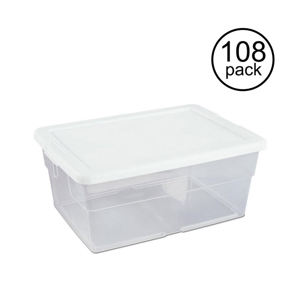 clear stackable closet storage bins
