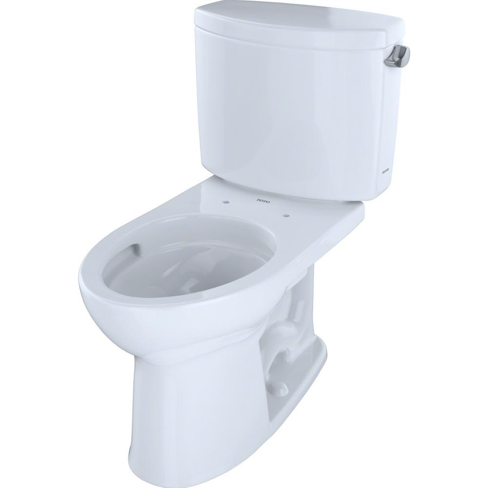 Toto Eco Drake Cotton White Watersense Elongated Standard Height 2 Piece Toilet 12 In Rough In Size In The Toilets Department At Lowes Com