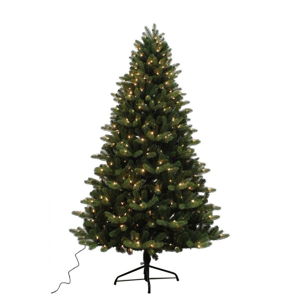 Home Accents Holiday 7.5 ft. Yukon Spruce QuickSet Artificial