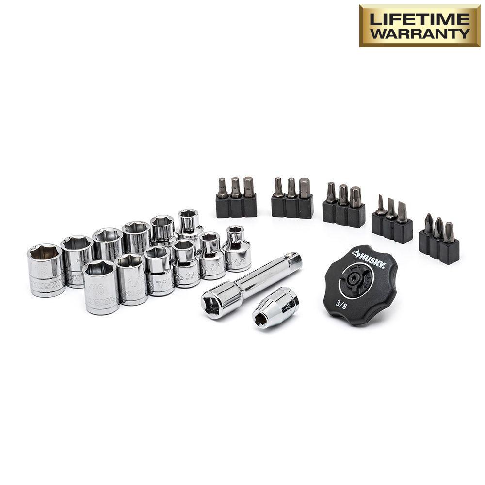 Husky 3/8 in. Drive Palm Ratchet Set (30Piece)HPR30PC The Home Depot