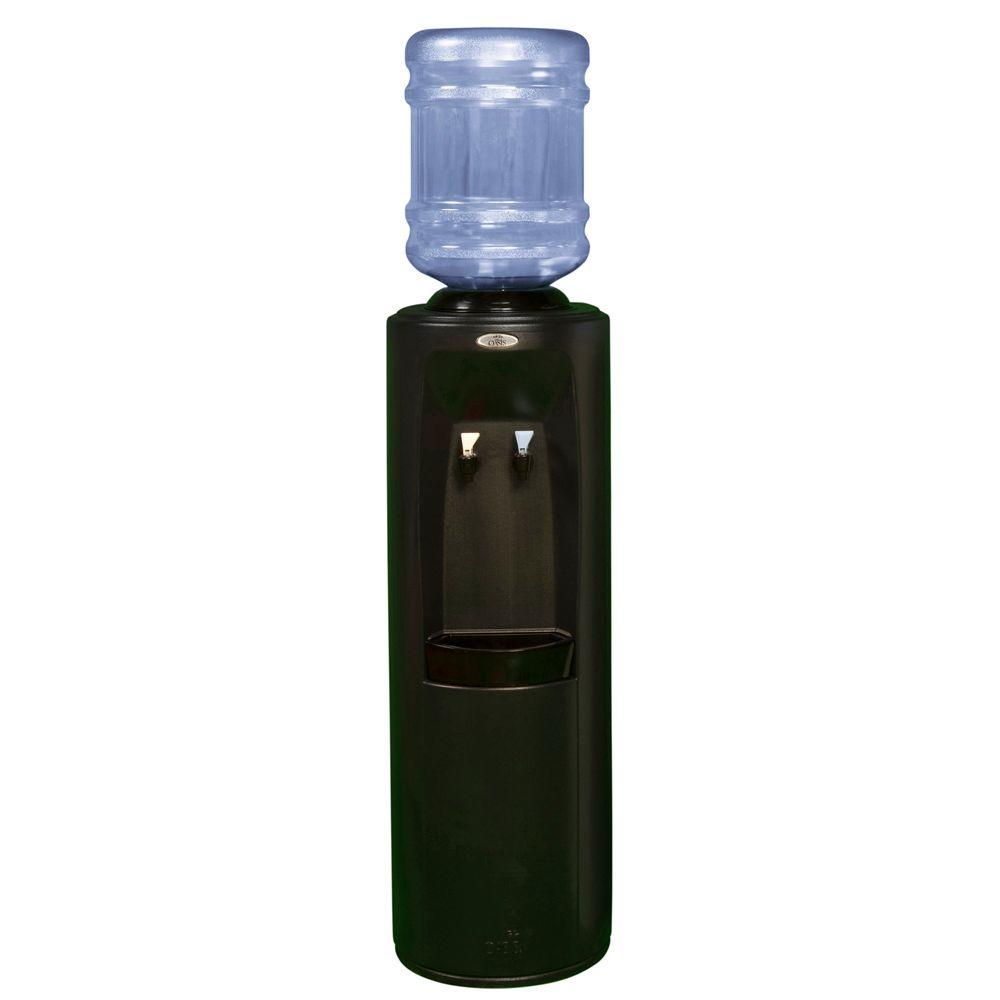 Oasis Atlantis Room Temp and Cold Dual Temp Cooler Dispenser in Black