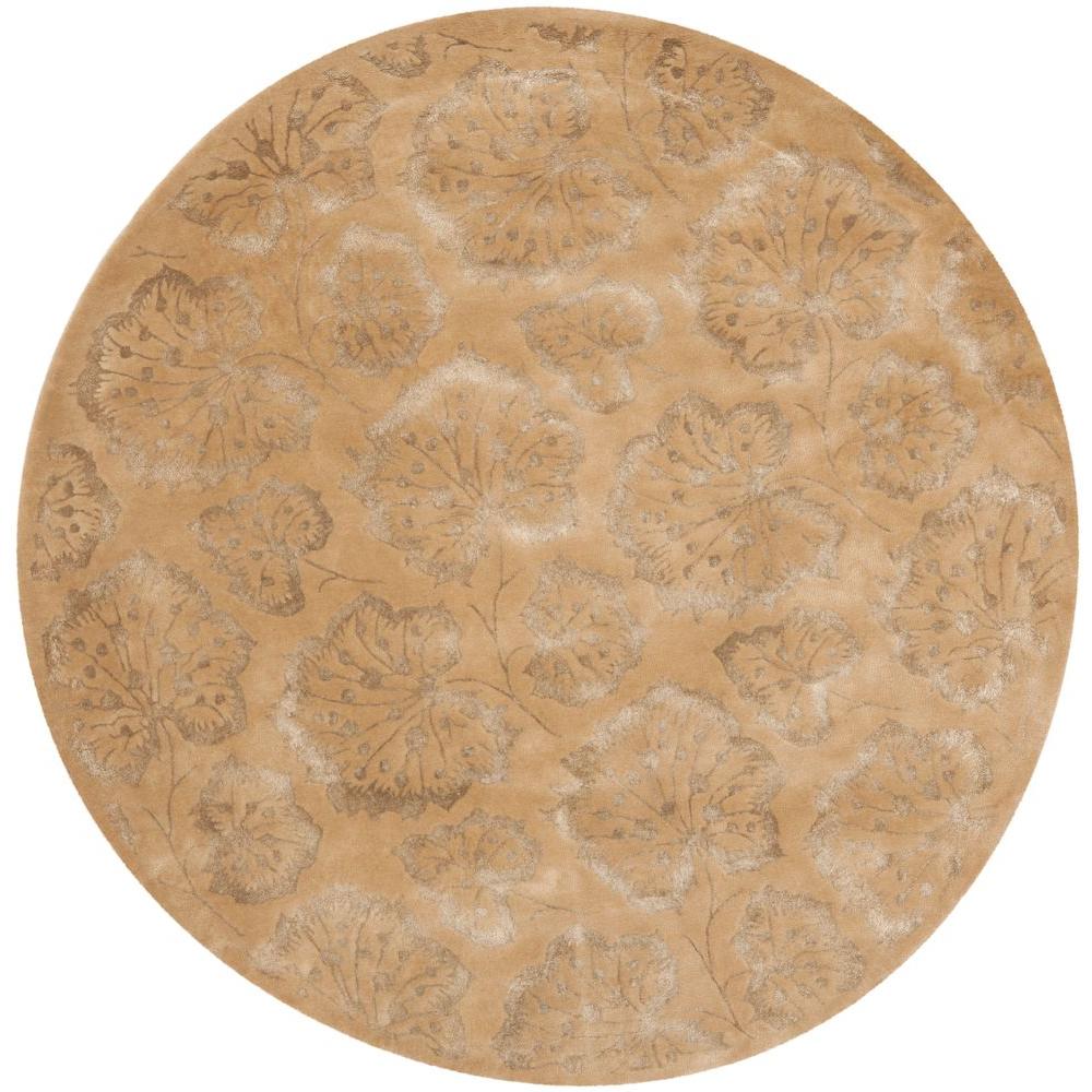 Safavieh Geranium Leaf Toffee 6 Ft X Round Area Rug Msr3260d Safavieh Geranium Leaf Toffee 6 Ft X Round Area Rug