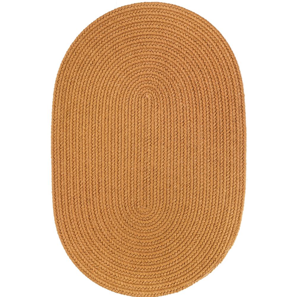Rhody Rug Texturized Solid New Gold Poly 8 Ft X 11 Oval Braided Texturized Solid New Gold Poly 8 Ft X 11 Oval Braided Area Rug