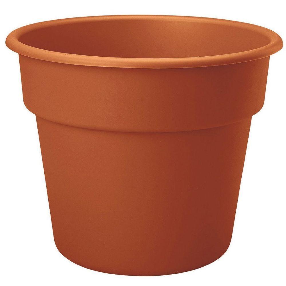 Bloem Dura Cotta 10 in. Terra Cotta Plastic PlanterDC1046 The Home Depot