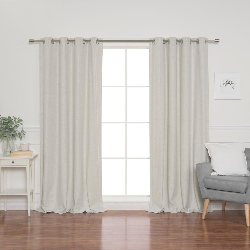 Best Home Fashion Linen Look 52 In W X 84 In L Grommet Curtains