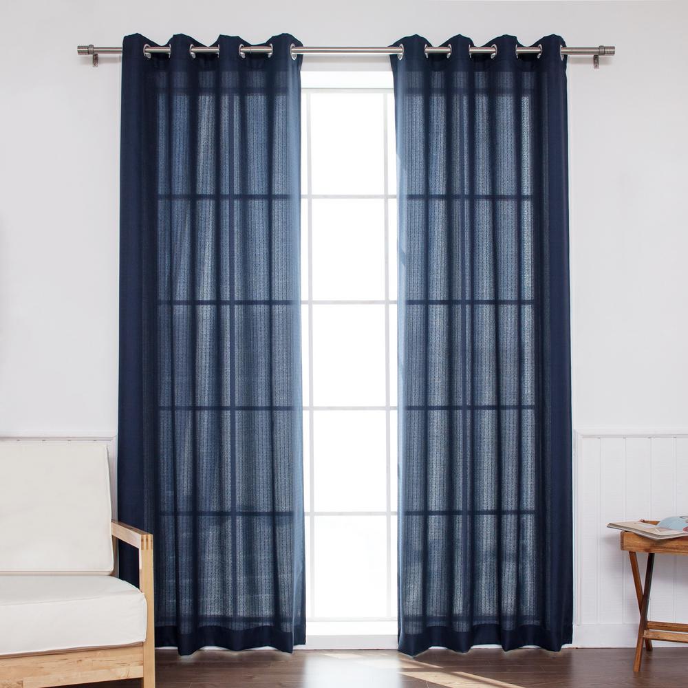 Outdoor Oxford 84 in. L Polyester Panel in Navy (2-Pack)